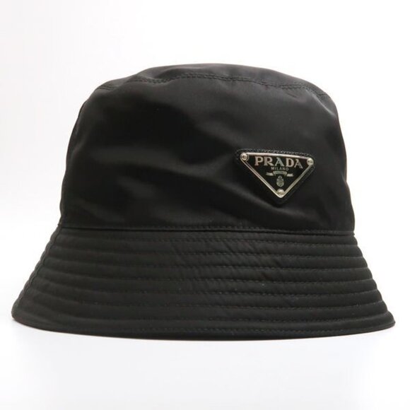 Prada Bucket Hat 1 Hc137 2 DMI Bucket Hat Re-nylon Nylon M Size Triangle Plate main image 7